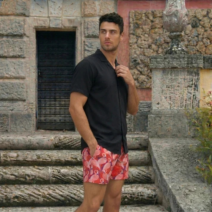 Men's Black Onyx Modern-Fit Resort Shirt