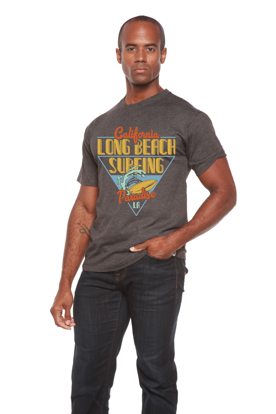 Men's Long Beach Surf Graphic T-Shirt