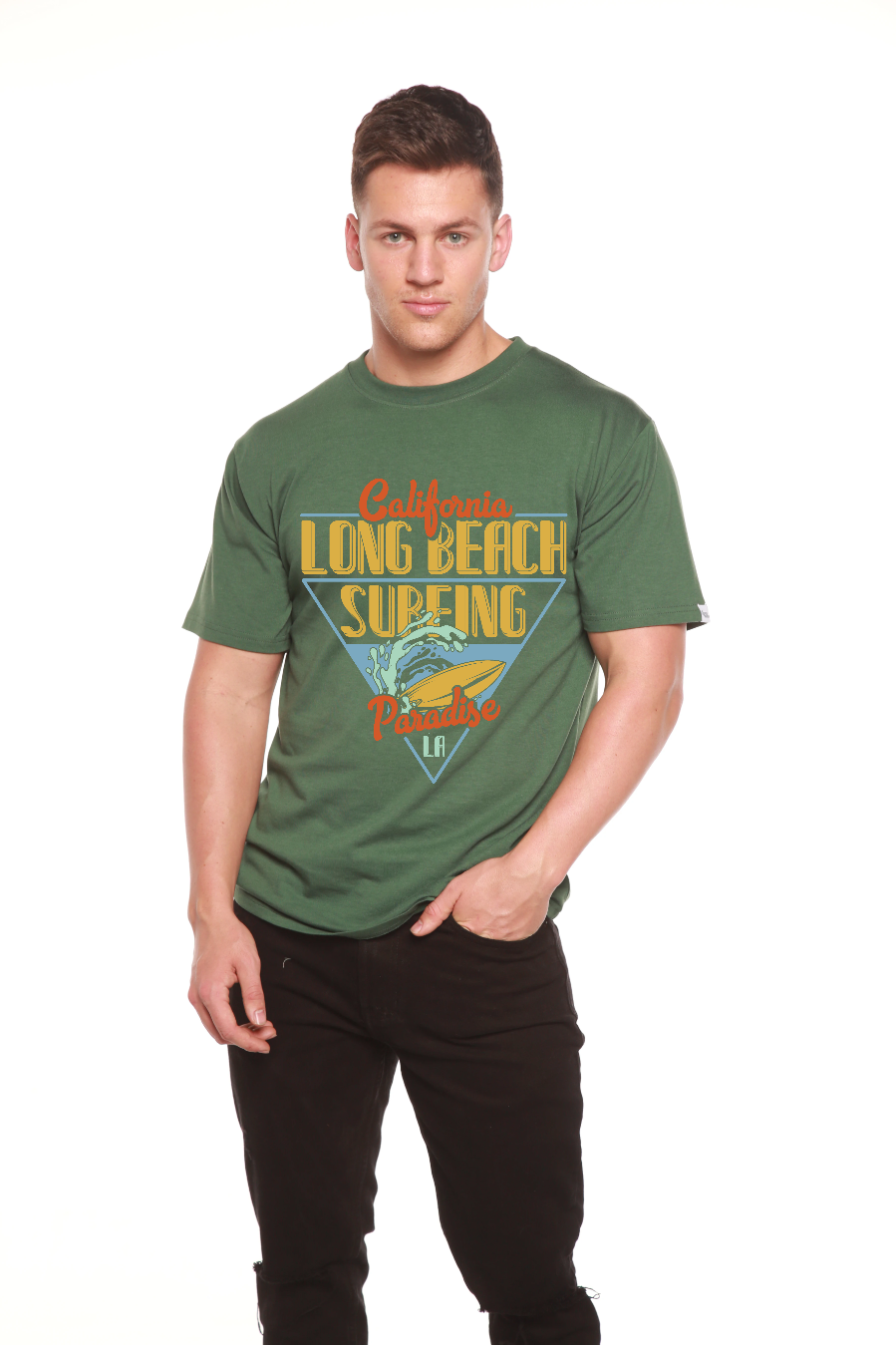 Men's Long Beach Surf Graphic T-Shirt