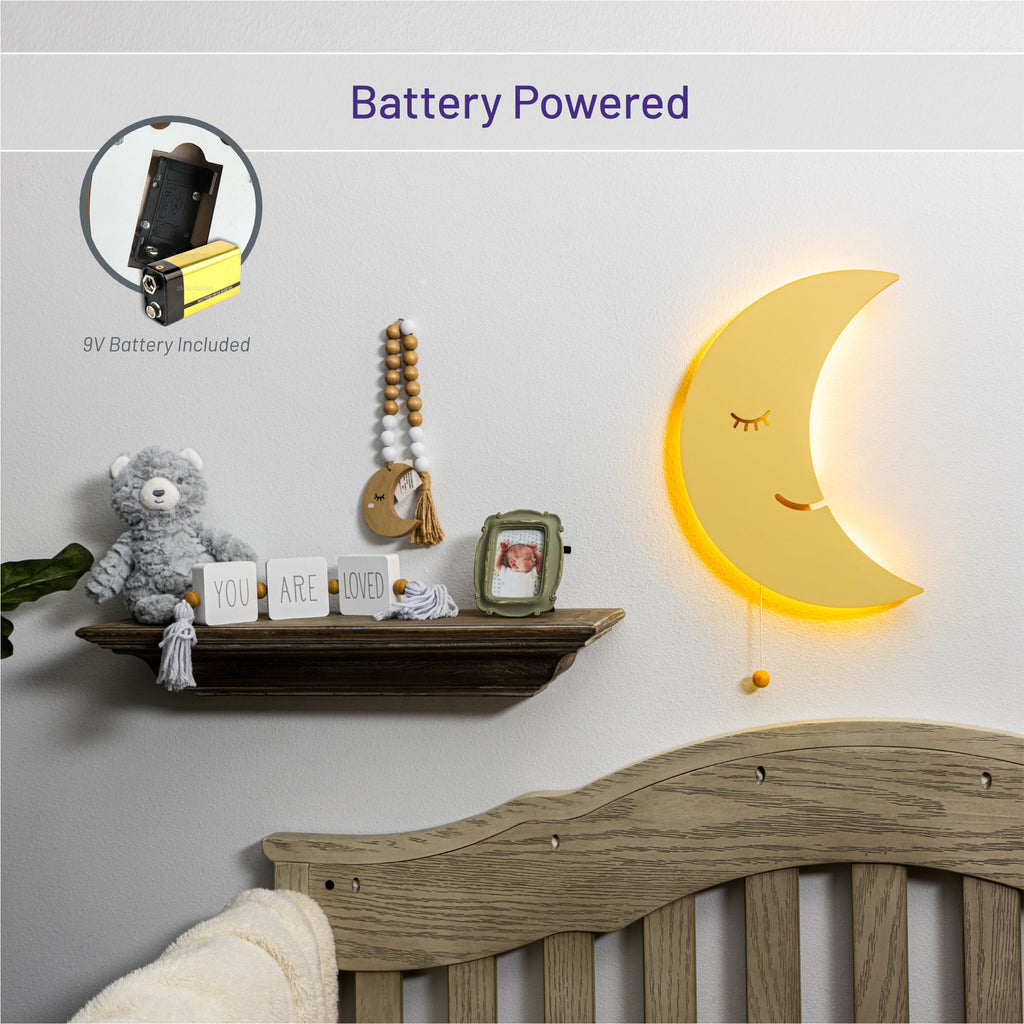 LumiDreams Moon LED Wooden Wall Night Light