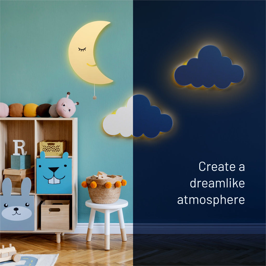 LumiDreams Moon LED Wooden Wall Night Light