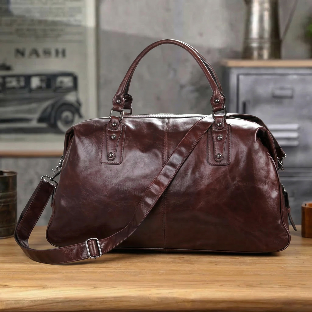 Designer Handbags Mens Leather Travel Bag Business Travel Duffle Luggage Bag