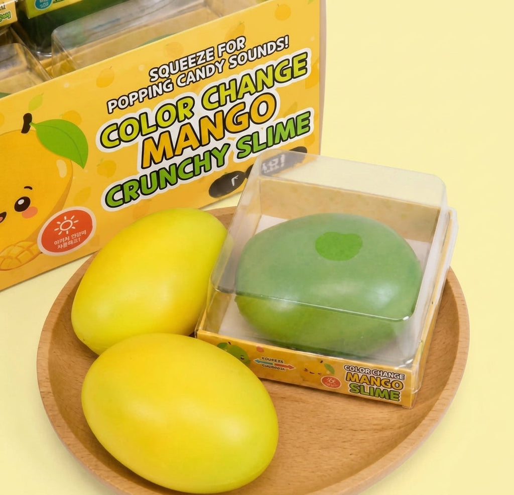 Color-Changing Mango Crunchy Squishy Fidget Toy