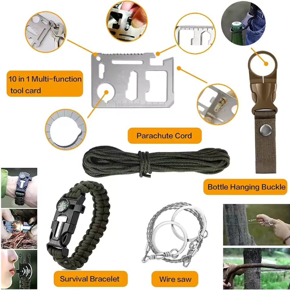31-Piece Outdoor Survival Gear Kit