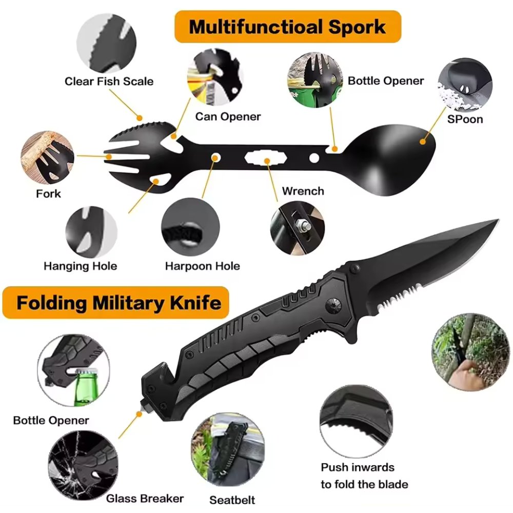 31-Piece Outdoor Survival Gear Kit