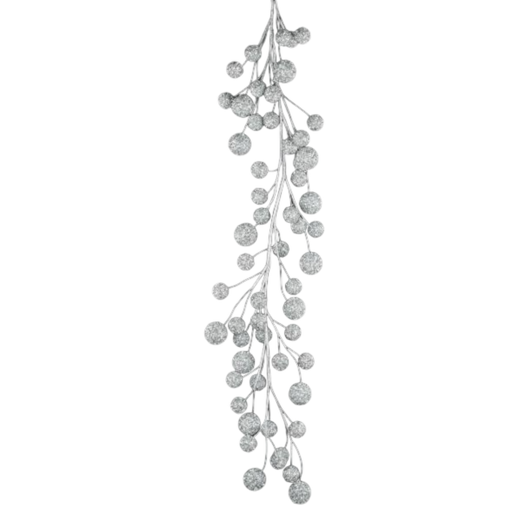 Silver Glitter Foil Ball Garland