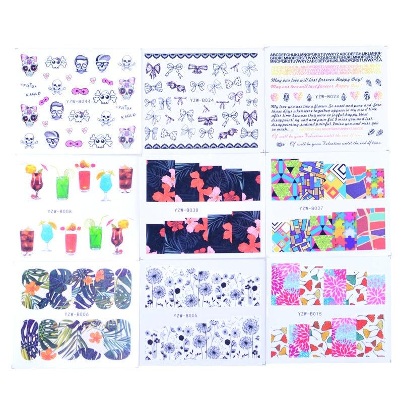 Mixed-Design Water-Transfer Nail Art Decals
