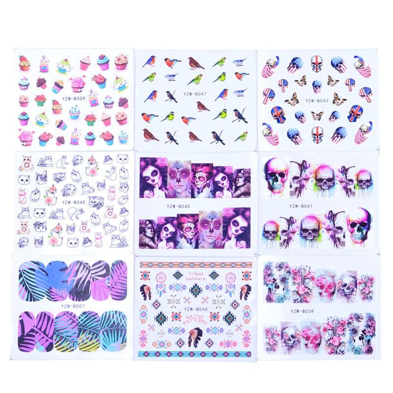 Mixed-Design Water-Transfer Nail Art Decals