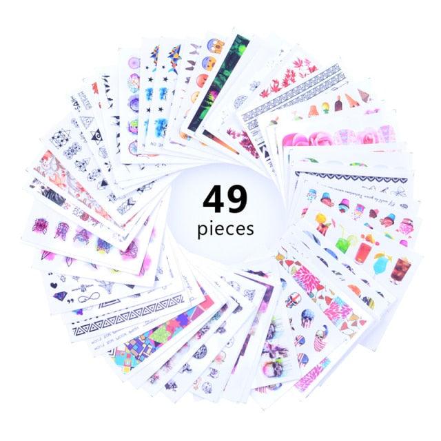 Mixed-Design Water-Transfer Nail Art Decals