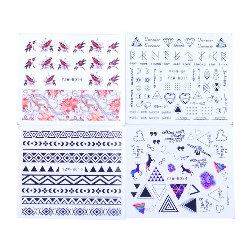Mixed-Design Water-Transfer Nail Art Decals