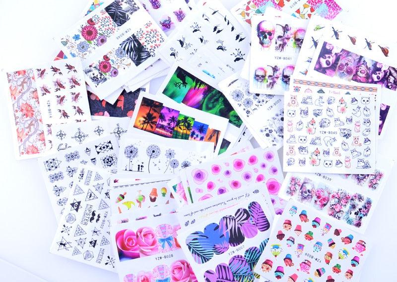 Mixed-Design Water-Transfer Nail Art Decals