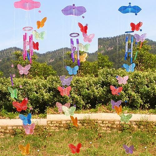 Crystal Butterfly Wind Chime – Hanging Garden Décor