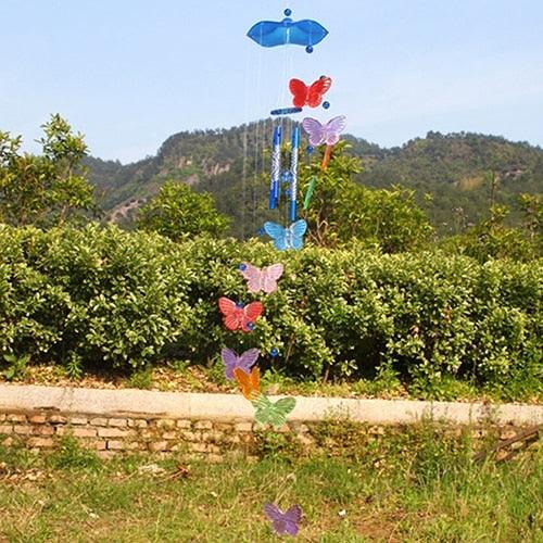 Crystal Butterfly Wind Chime – Hanging Garden Décor