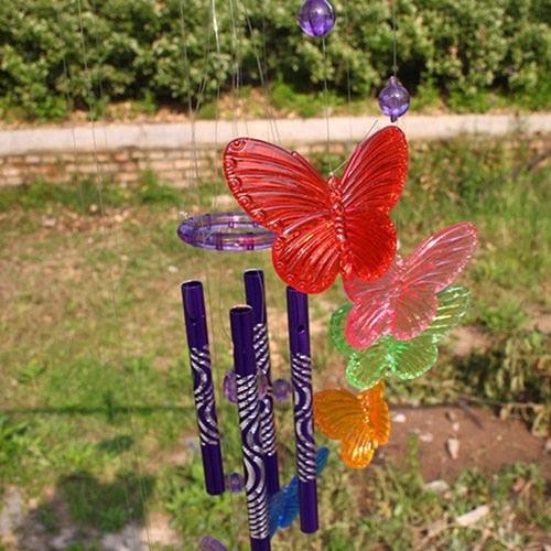 Crystal Butterfly Wind Chime – Hanging Garden Décor