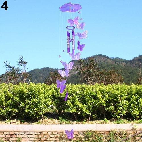 Crystal Butterfly Wind Chime – Hanging Garden Décor