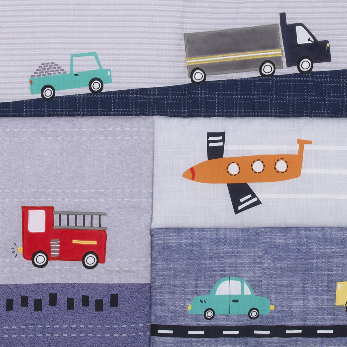 NoJo Transportation Trails Nursery Crib Bedding — 4 Pieces