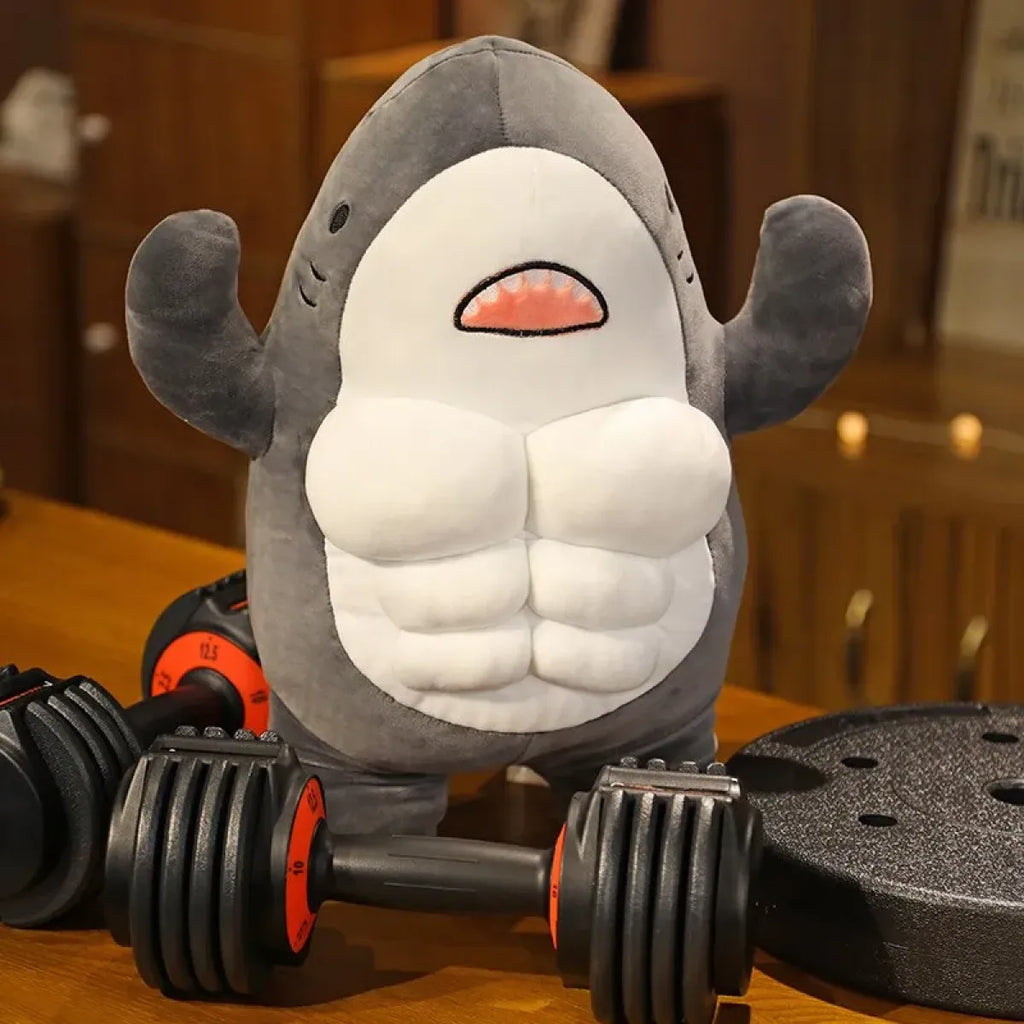 Muscle Shark Plush Toy — 40 cm