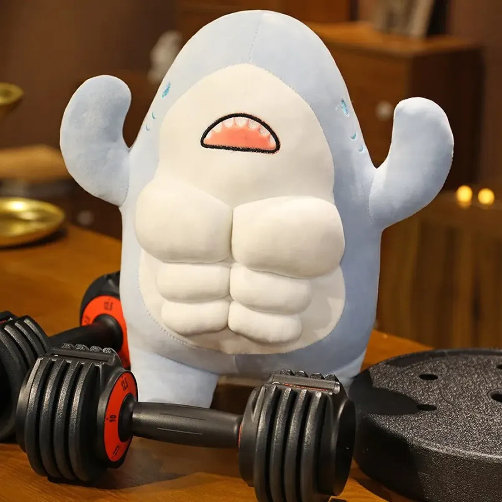 Muscle Shark Plush Toy — 40 cm