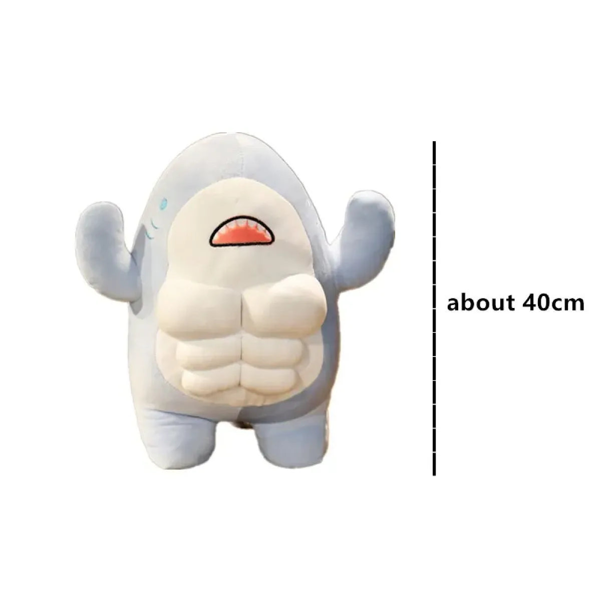 Muscle Shark Plush Toy — 40 cm