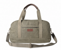 R. Riveter Nellie Waxed Canvas Duffle Bag — Fatigue & Brown