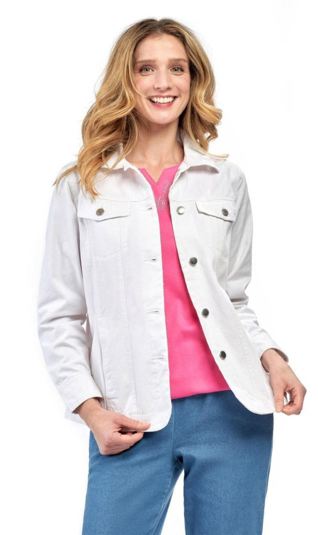 Women's Brushed Twill Button-Front Jacket