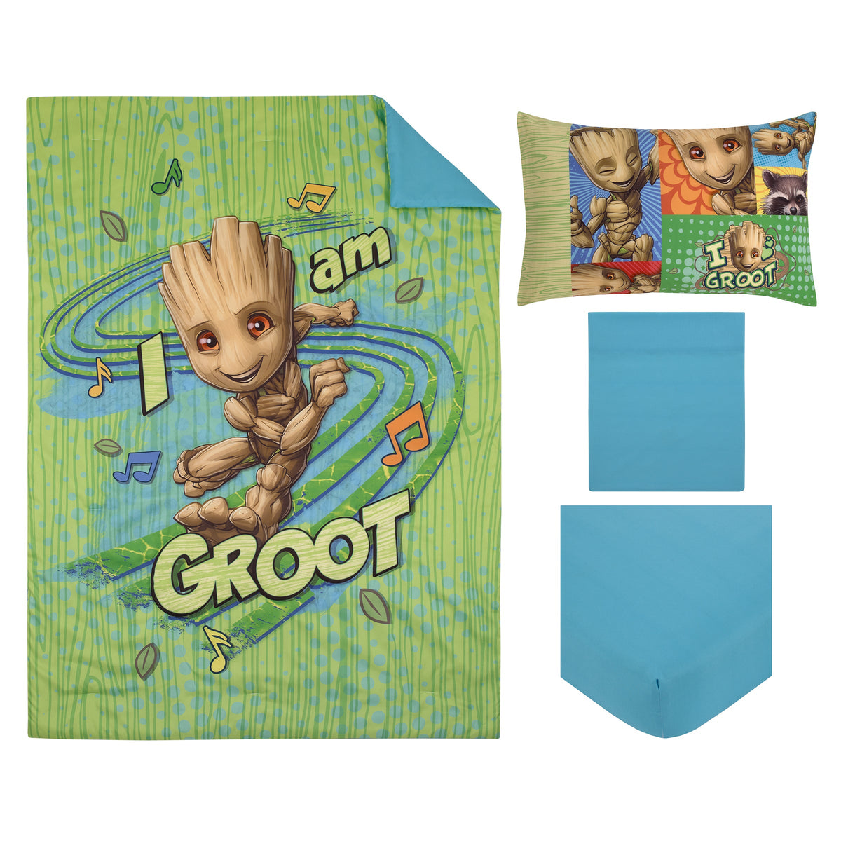 Marvel I Am Groot Toddler Bedding Set — 4 Pieces