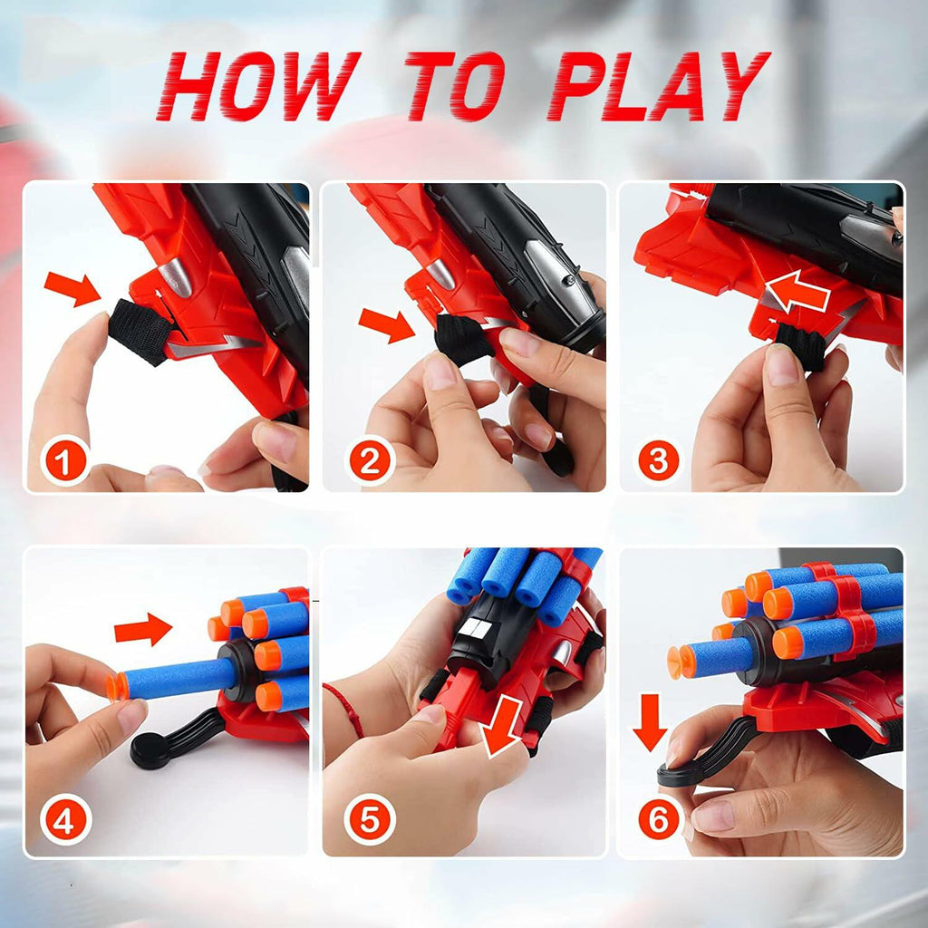 Spider-Man-Style Web Shooter Wrist Toy Set