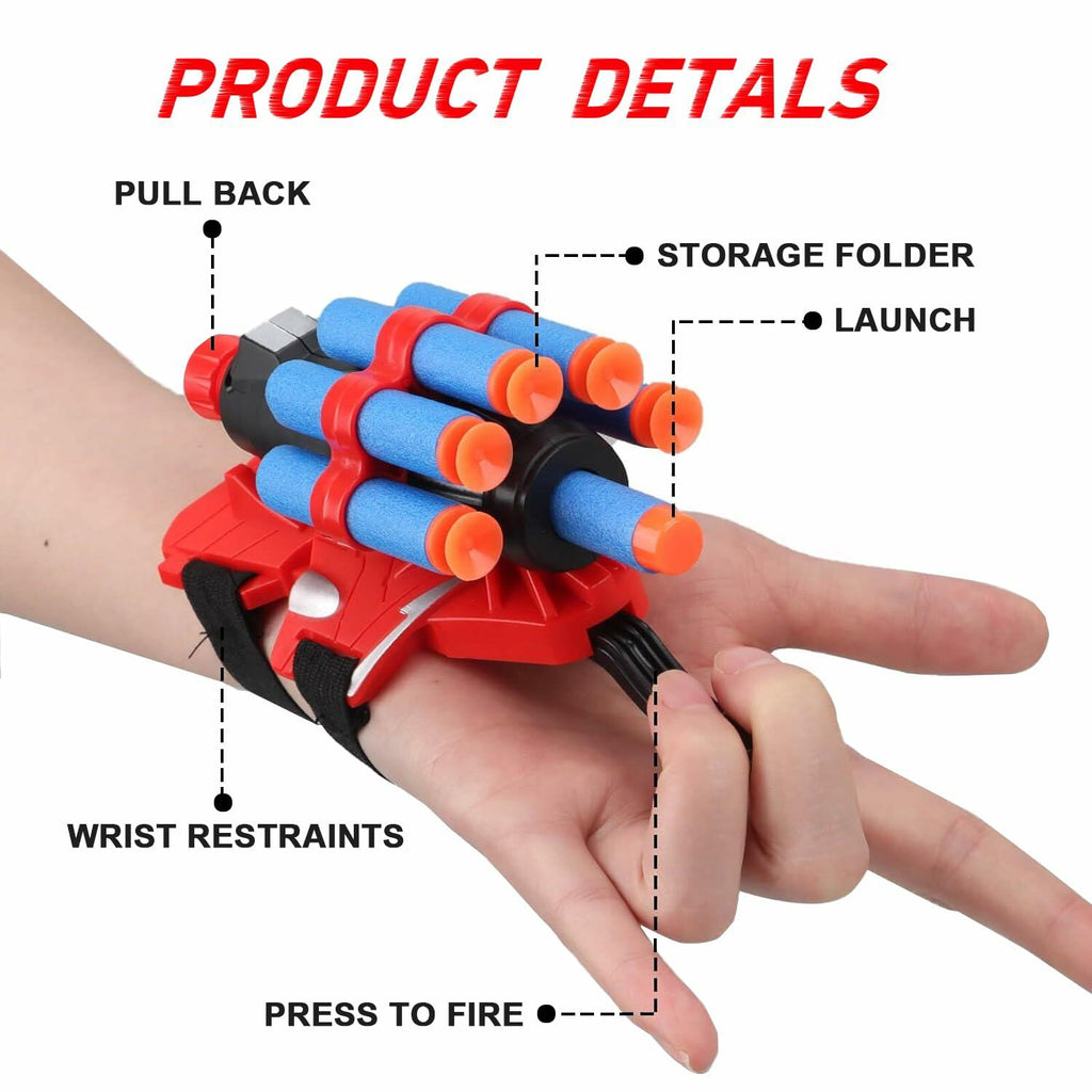 Spider-Man-Style Web Shooter Wrist Toy Set