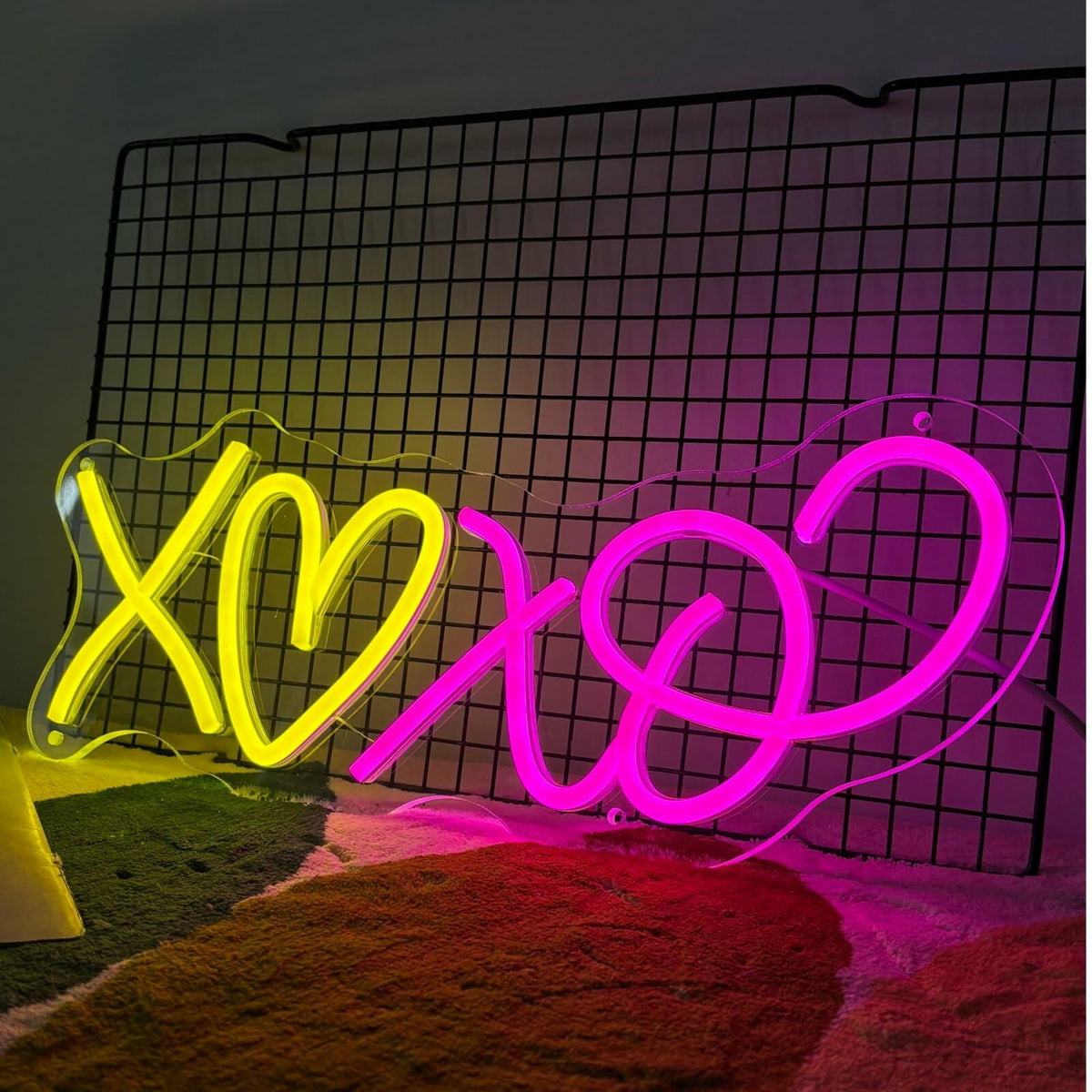 I Love You Pink Heart LED Neon Wall Sign