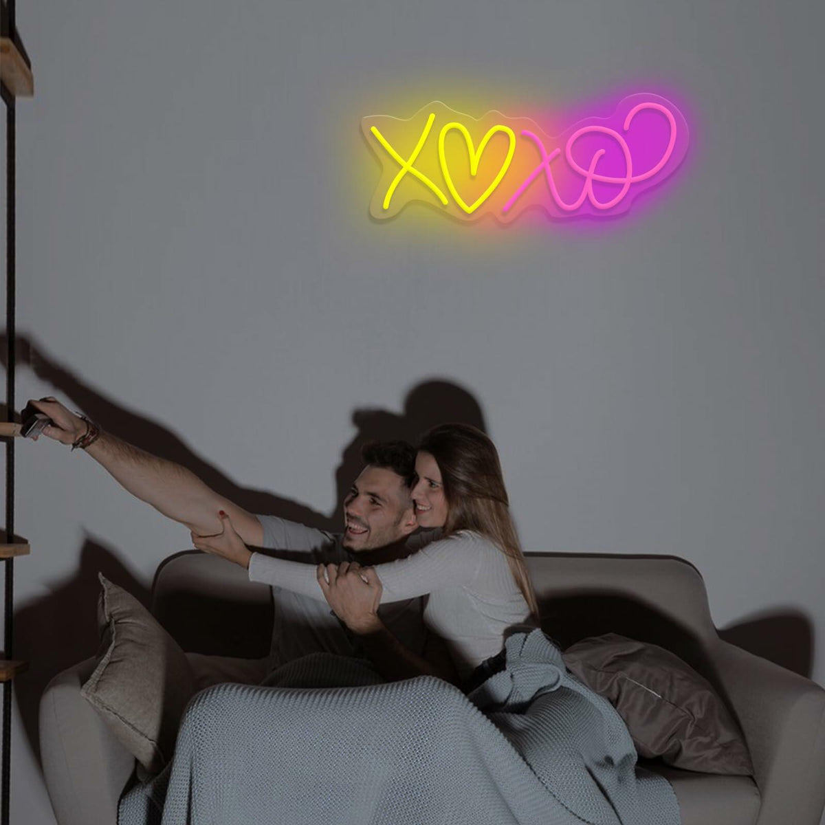 I Love You Pink Heart LED Neon Wall Sign