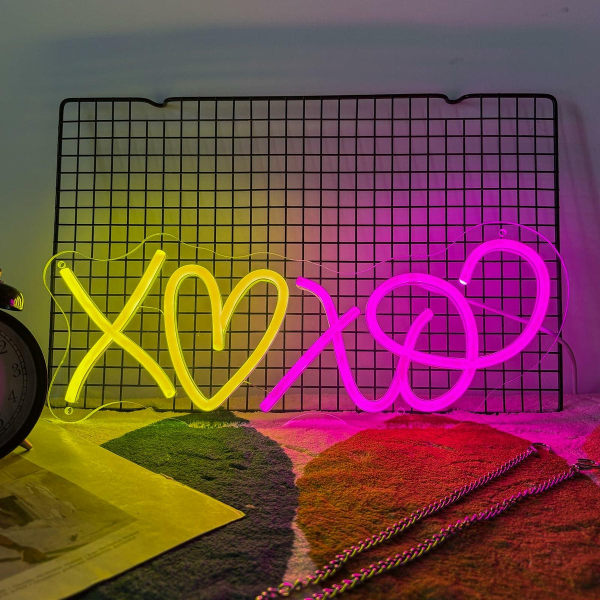 I Love You Pink Heart LED Neon Wall Sign