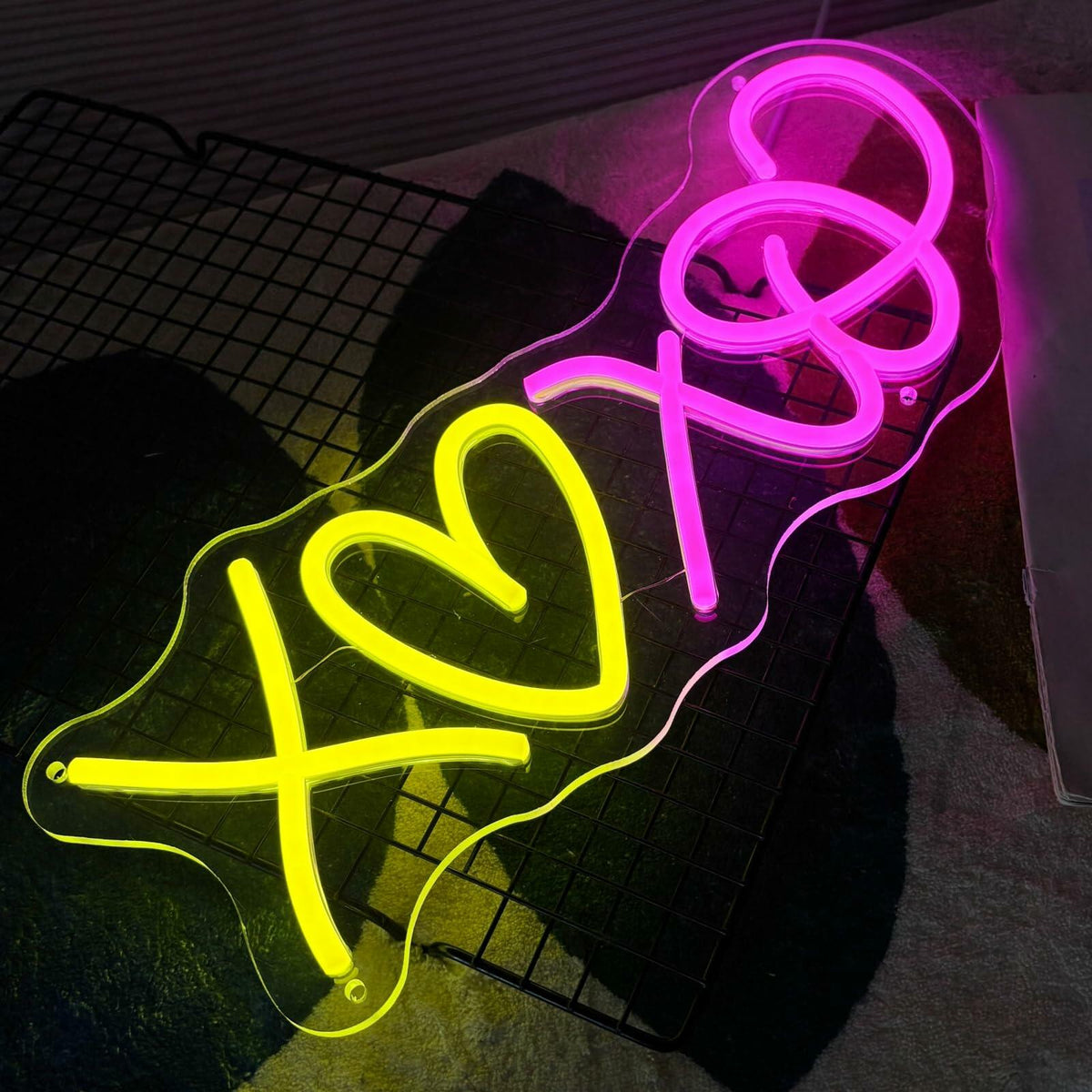 I Love You Pink Heart LED Neon Wall Sign