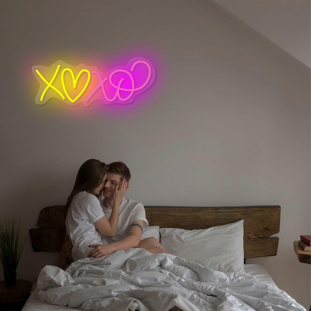 I Love You Pink Heart LED Neon Wall Sign