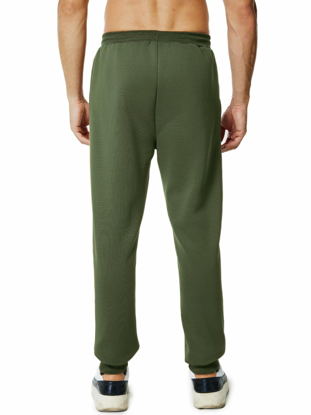 Menoio Men's Fleece Joggers – Green, XL