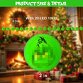 BESTVIVE Battery Operated Round Green Christmas String Lights Indoor Outdoor