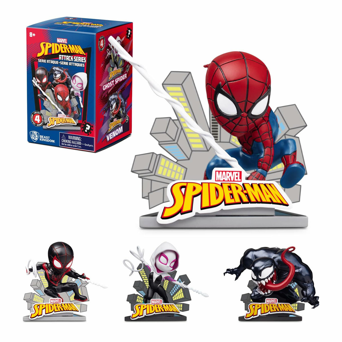 YuMe Marvel Spider-Man Attack Vinyl Action Figure, Single Pack