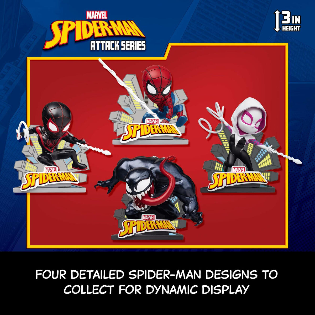 YuMe Marvel Spider-Man Attack Vinyl Action Figure, Single Pack