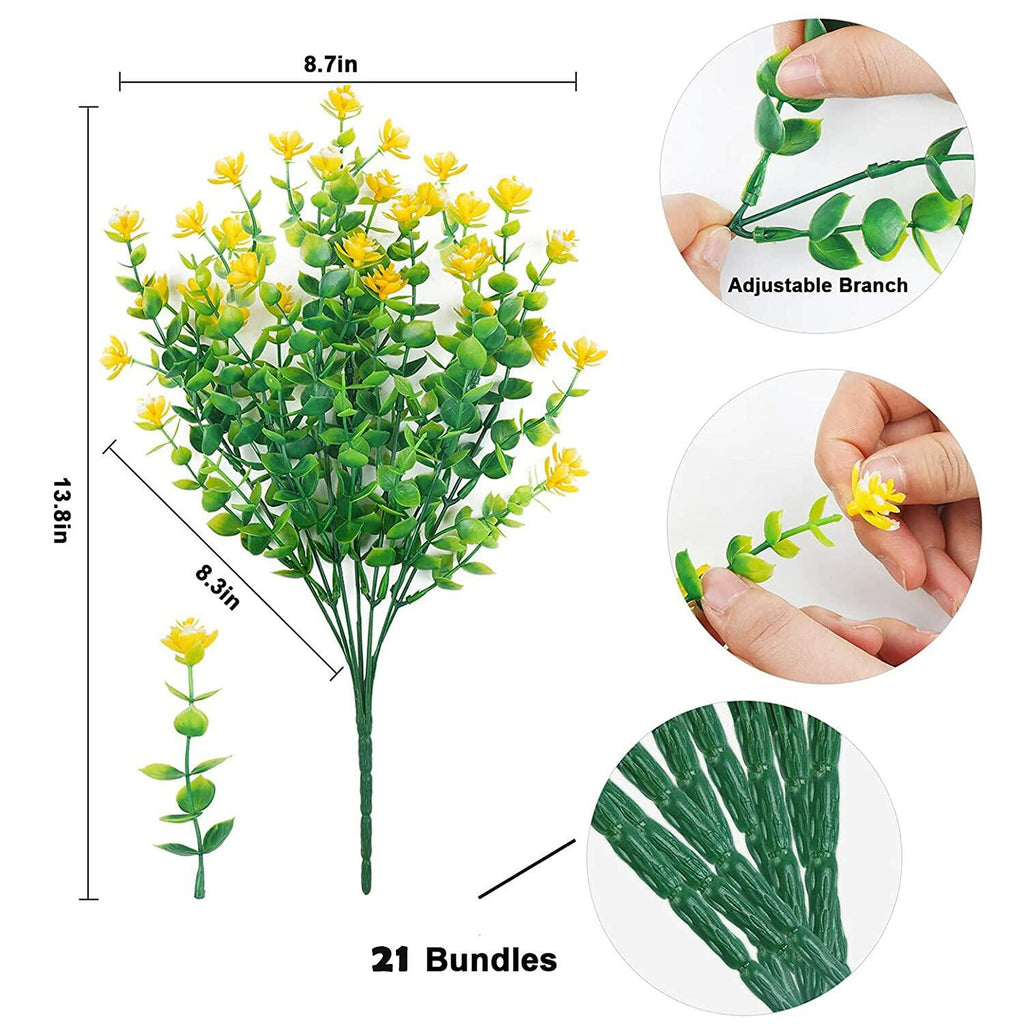 UV-Resistant Outdoor Artificial Plant Bundles – Set of 21