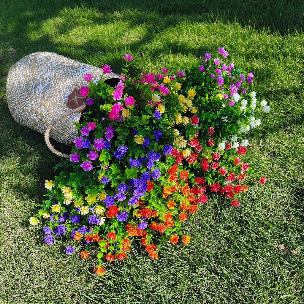 UV-Resistant Outdoor Artificial Plant Bundles – Set of 21