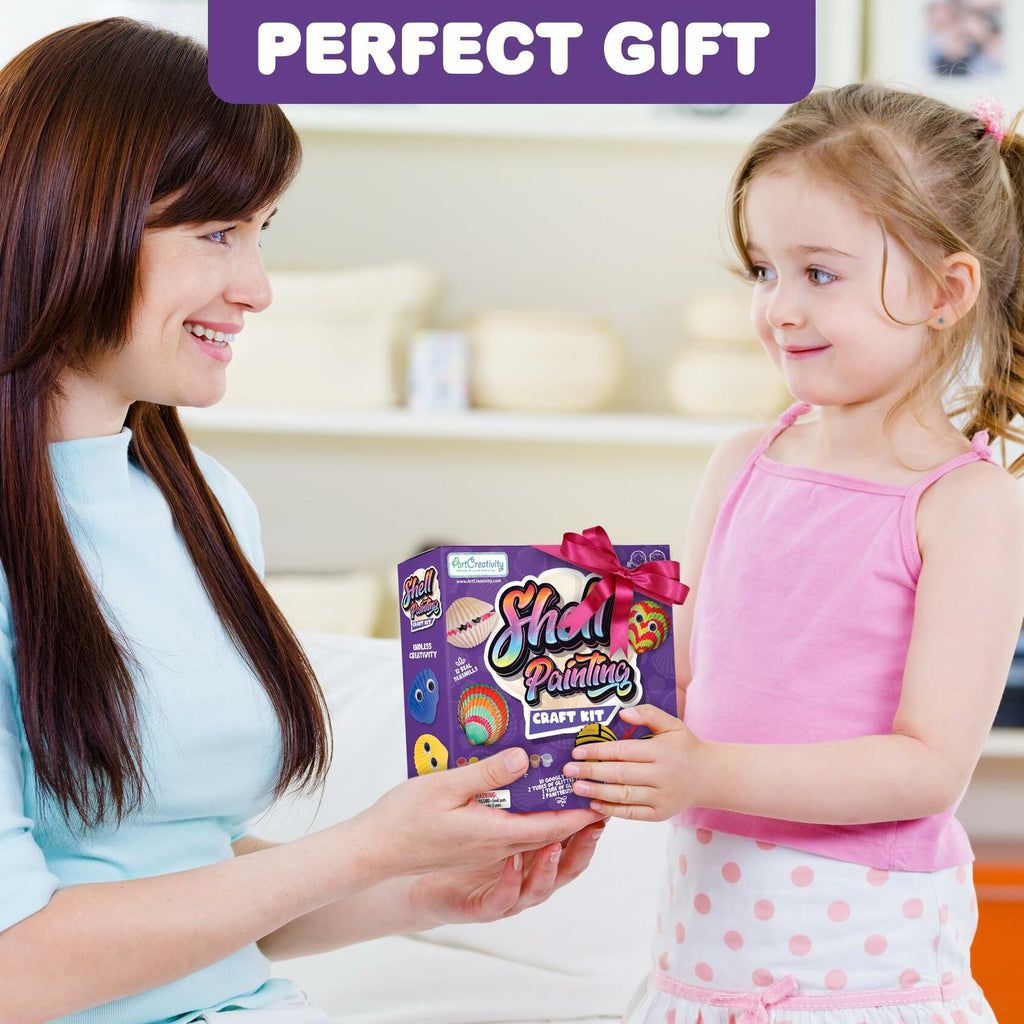 ArtCreativity Shell-Painting Craft Kit, Ages 3+
