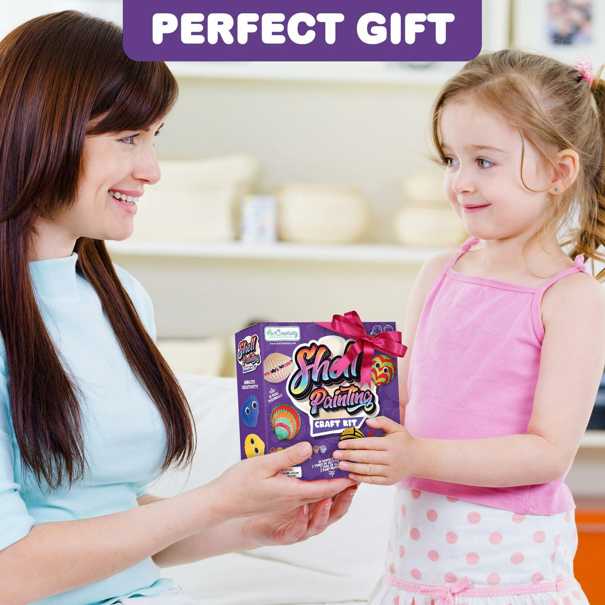 ArtCreativity Shell-Painting Craft Kit, Ages 3+