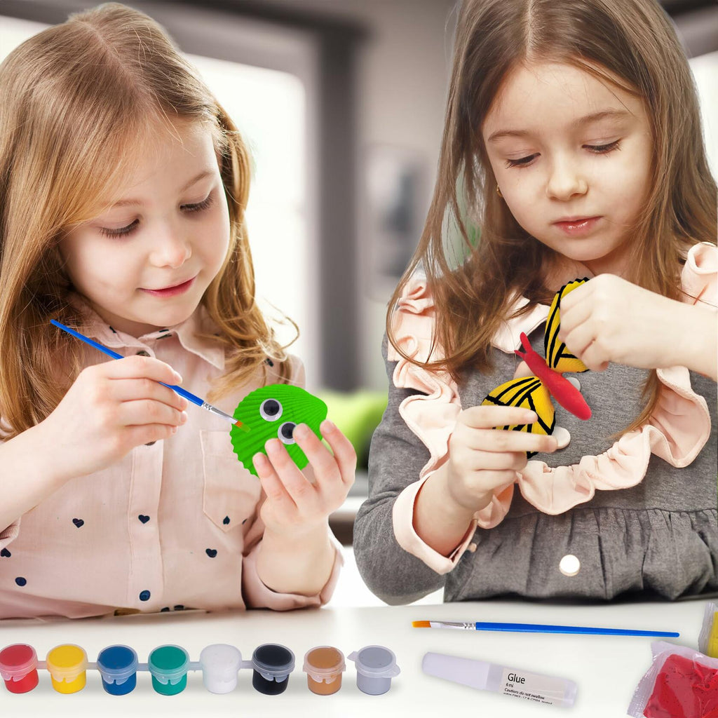ArtCreativity Shell-Painting Craft Kit, Ages 3+