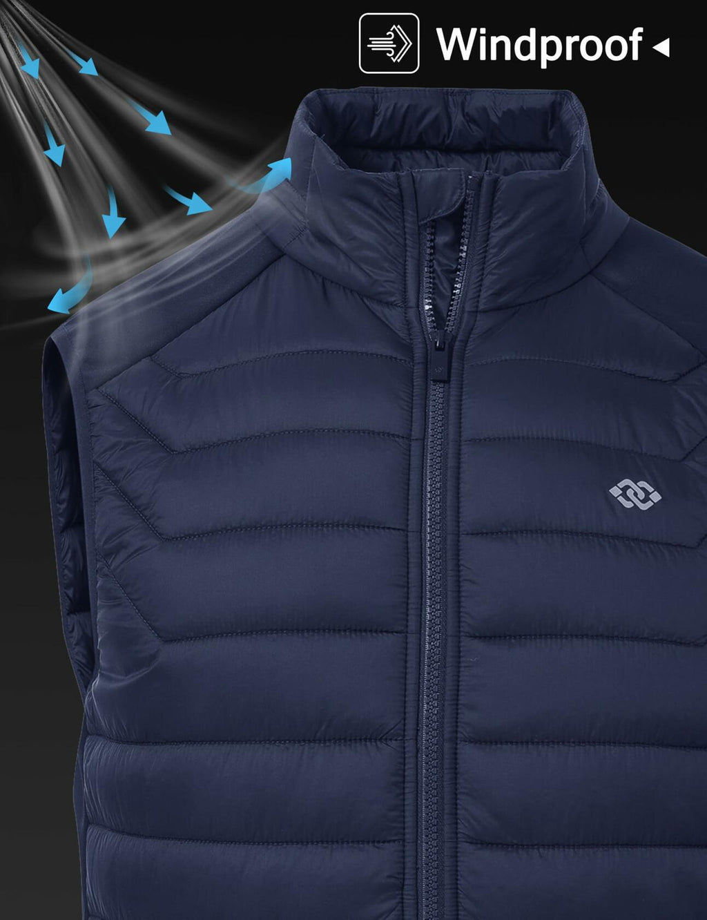 MoFiz Men's Puffer Vest – Navy, 3XL