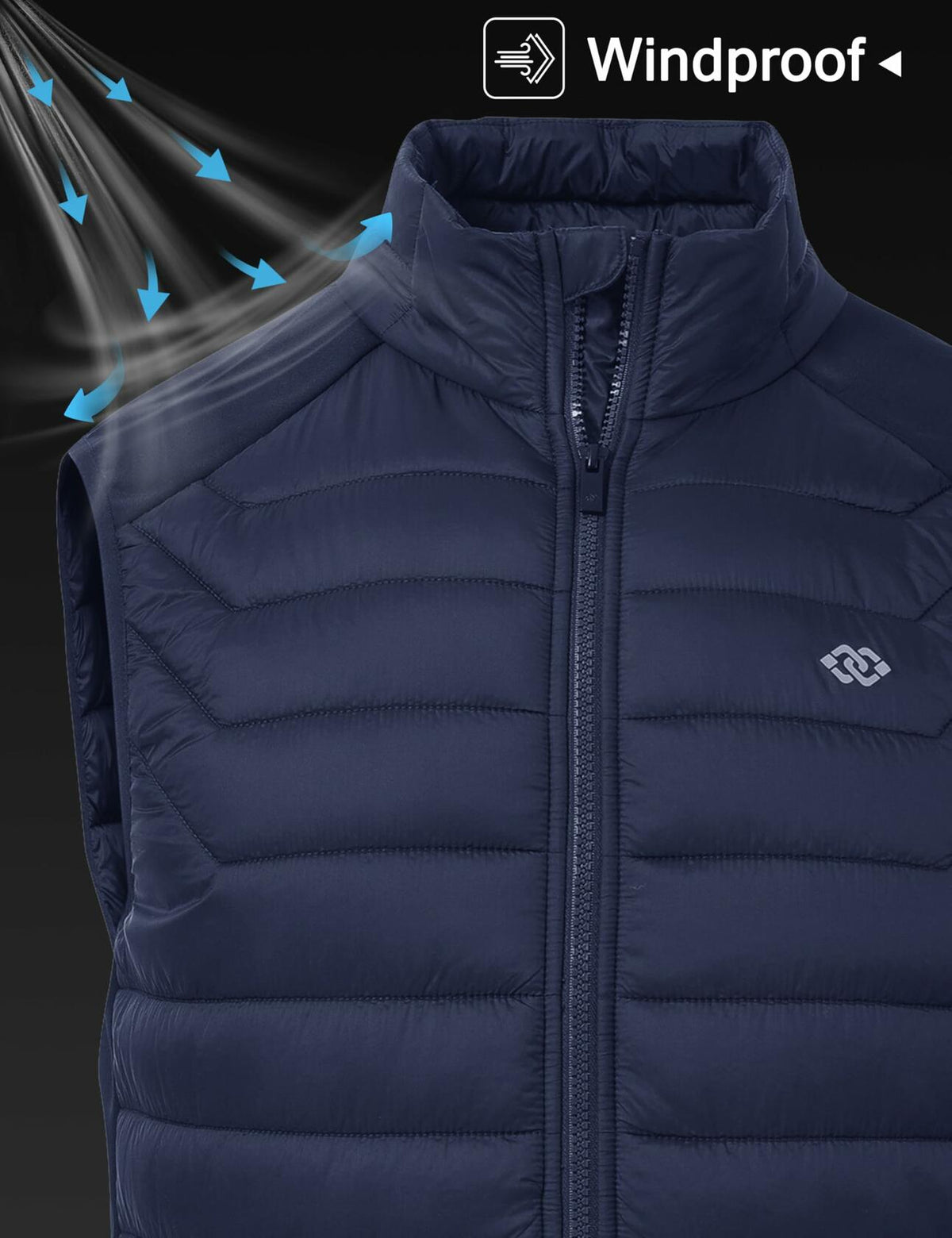 MoFiz Men's Puffer Vest – Navy, 3XL