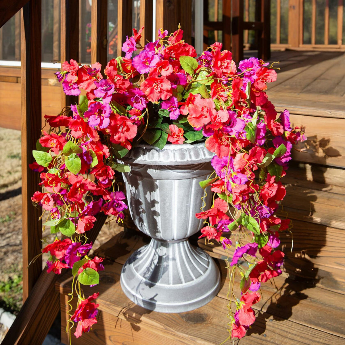 UV-Resistant Artificial Hanging Hibiscus Flowers – Set of 2