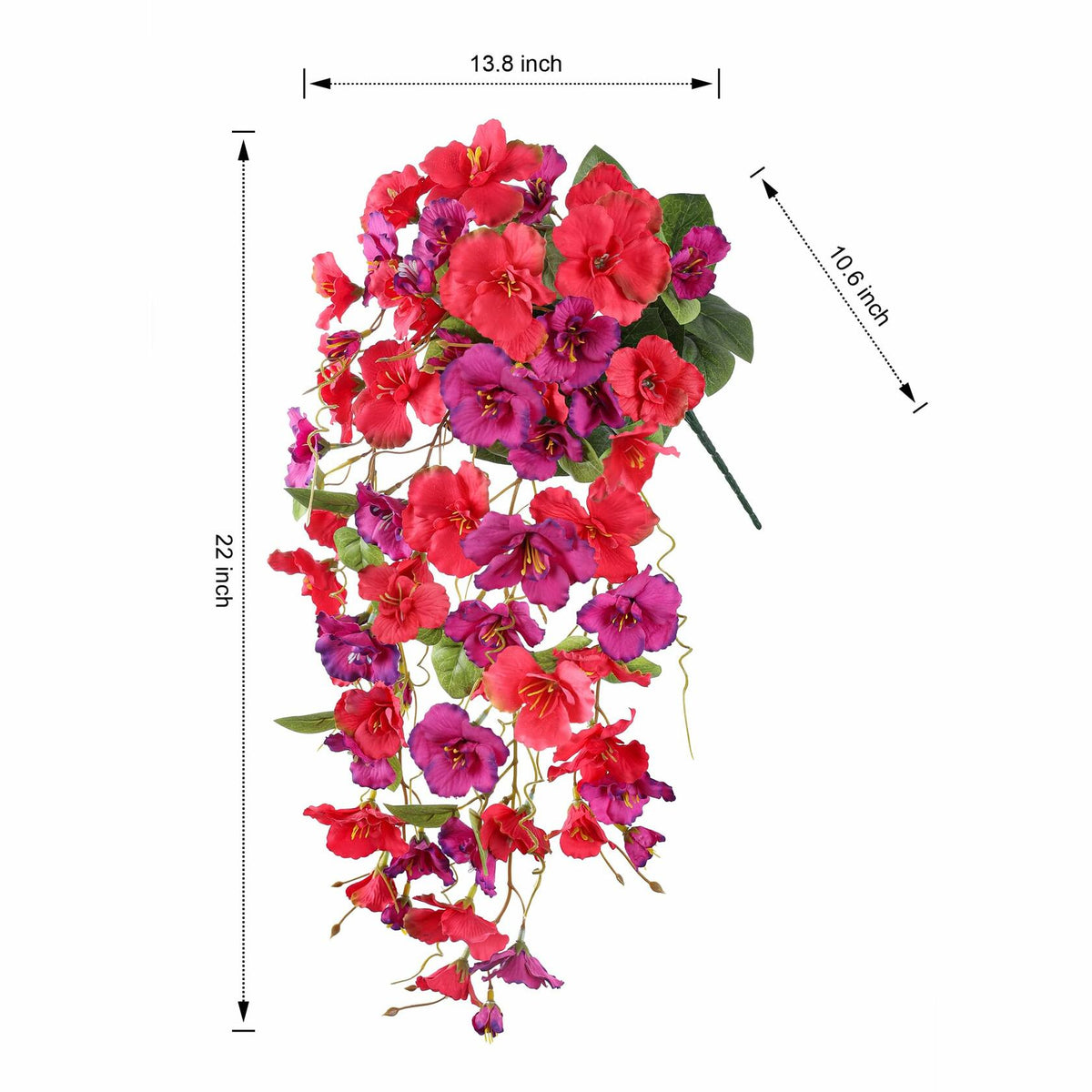 UV-Resistant Artificial Hanging Hibiscus Flowers – Set of 2