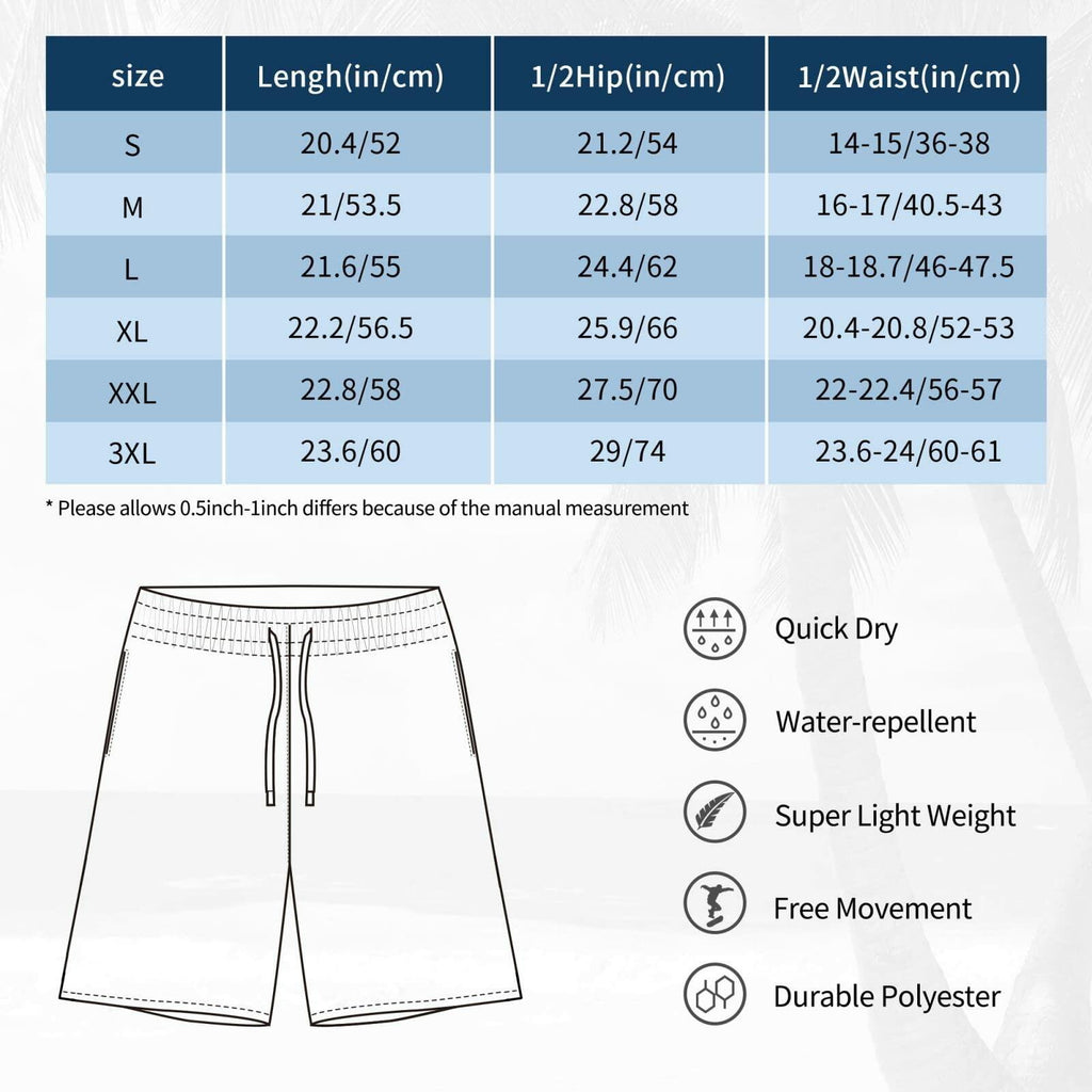 SolAzul Men's Quick-Dry Swim Trunks – XL
