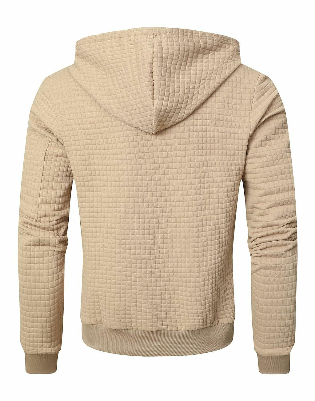 SAVKOOV Men's Lightweight Zip-Up Hoodie – Khaki