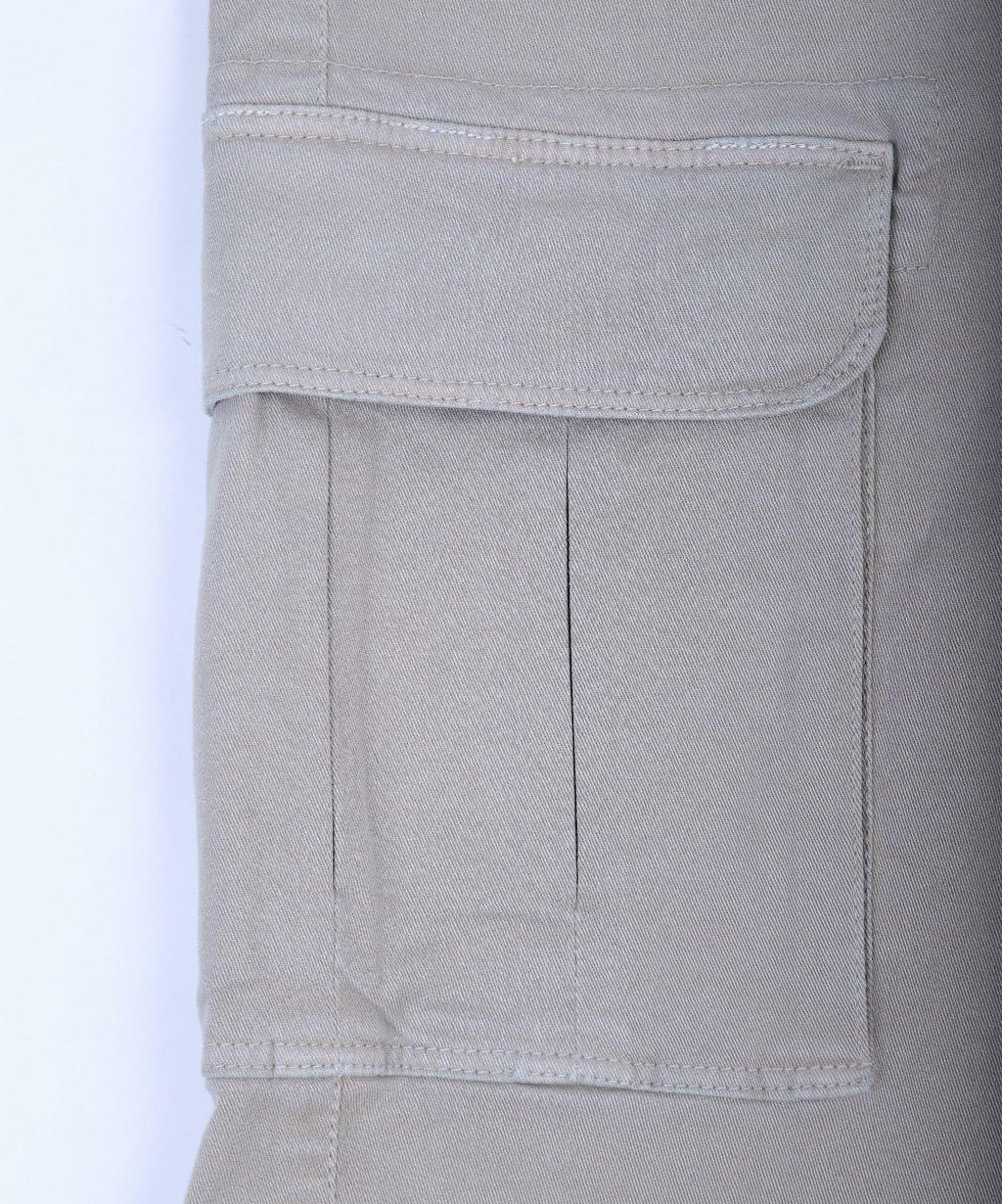 Charbonnier Men's Cotton Cargo Shorts – Light Grey, 38