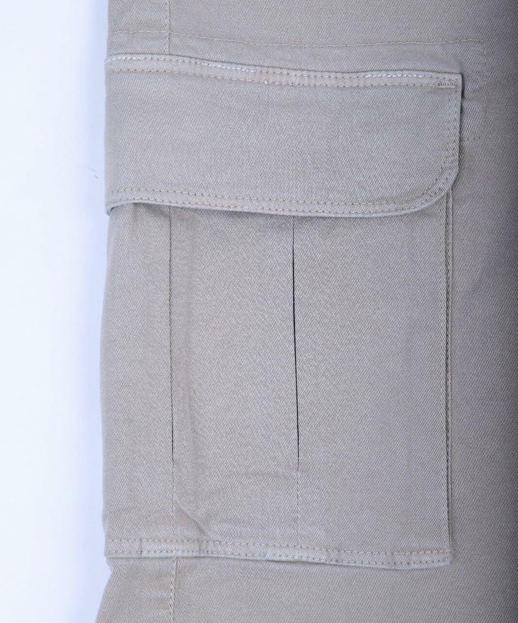 Charbonnier Men's Cotton Cargo Shorts – Light Grey, 38